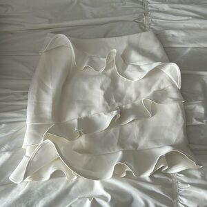 White ruffle skirt